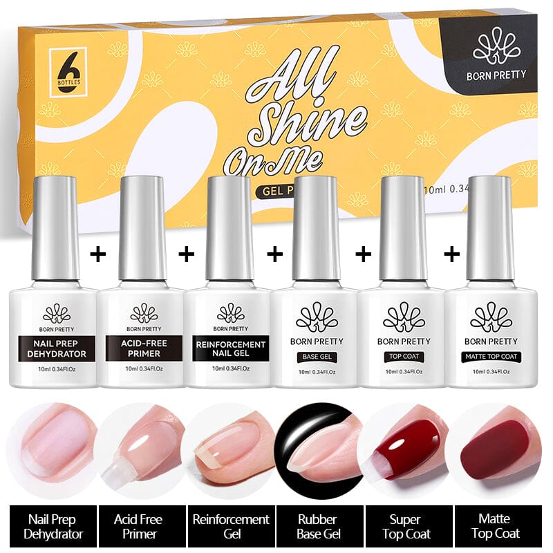 6pcs Basic Function Gel Polish Set - 10ml Nail Polish Kit for DIY Manicure at Home - Perfect for Nail Art, Salon & Professional Use