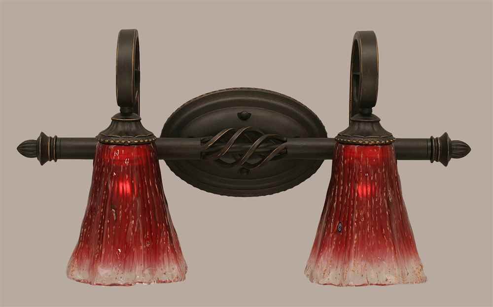 Elegant 2-Light Bathroom Vanity Light Fixture with Raspberry Shade - Perfect for Modern Bathroom, Powder Room, and Dressing Area Lighting