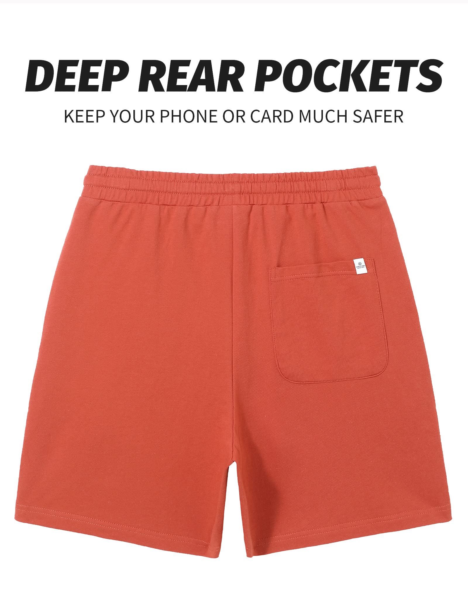 Pioneer Camp Men's 5 Inch Inseam Sweat Shorts - Athletic Gym Workout & Casual Cotton Running Shorts - Perfect for Lounge, Pajama & Outdoor Activities