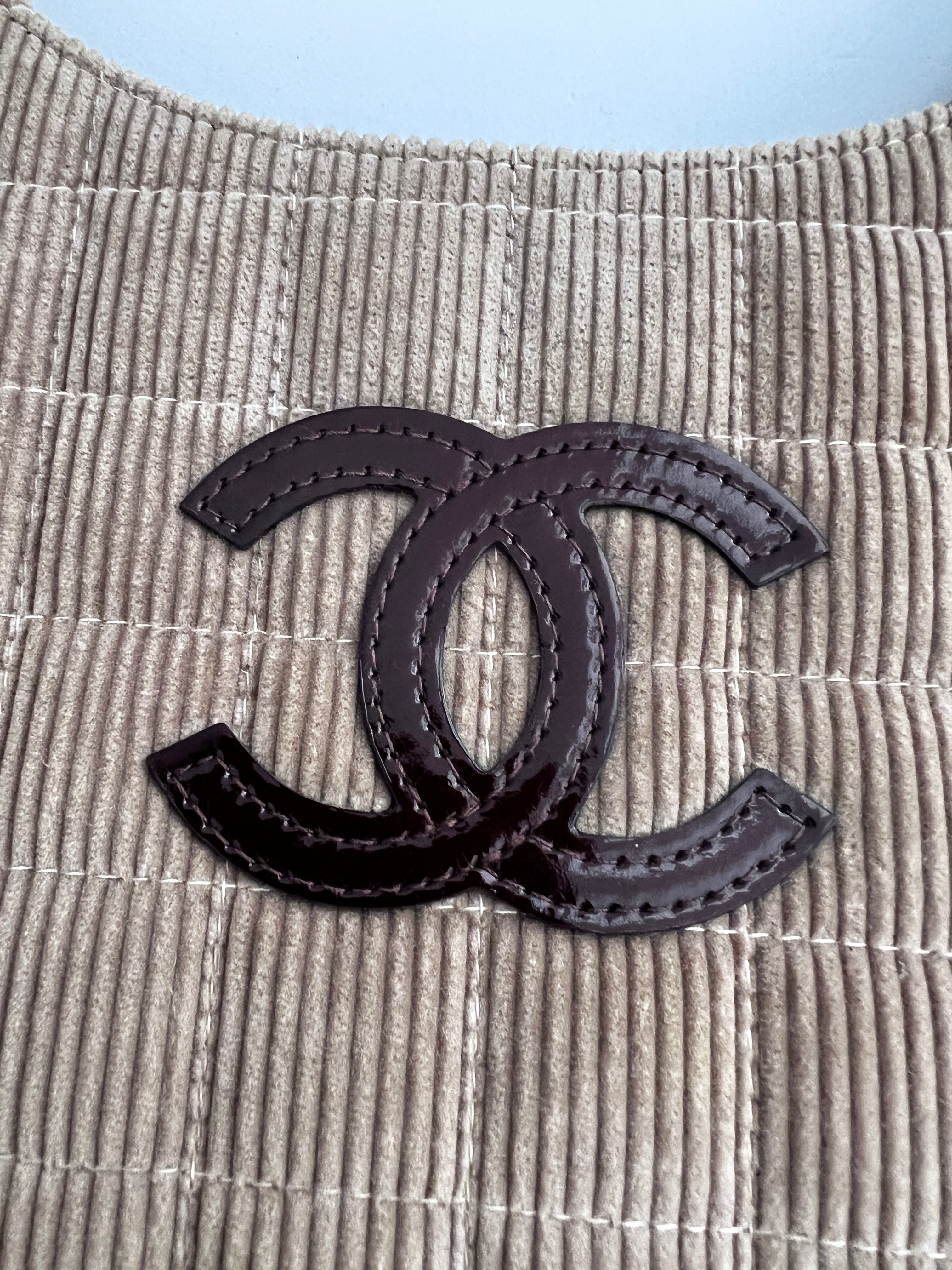 Chanel Corduroy Kiss Lick CC Shoulder Bag for Women - Luxury Designer Handbag for Everyday Use, Parties & Special Occasions