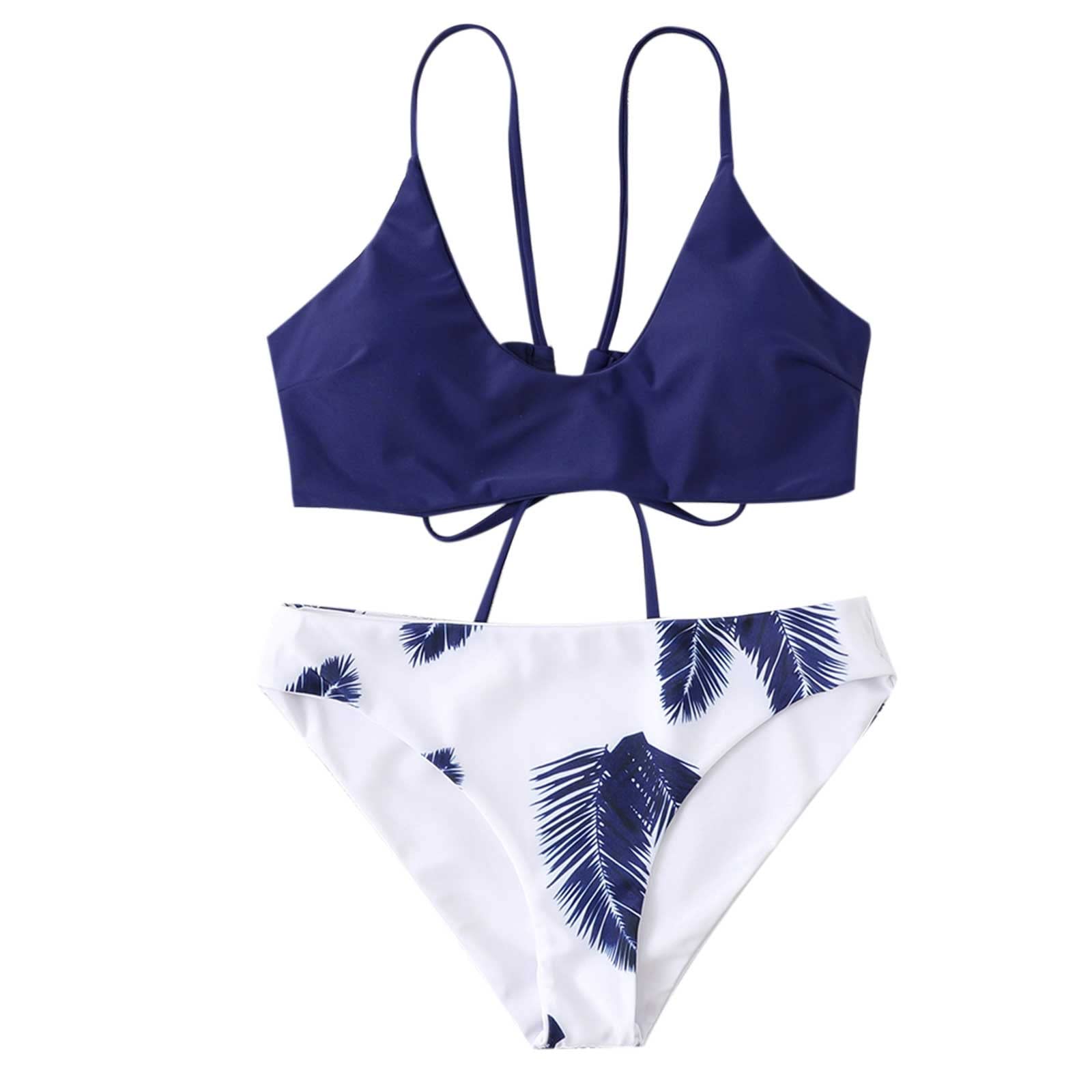 YaYiYa Women's Sexy Graphic Print Bikini Set - Fashion 2 Piece Swimsuit for Beach, Pool & Summer Vacation | High-Quality Tankini Top & Bottom