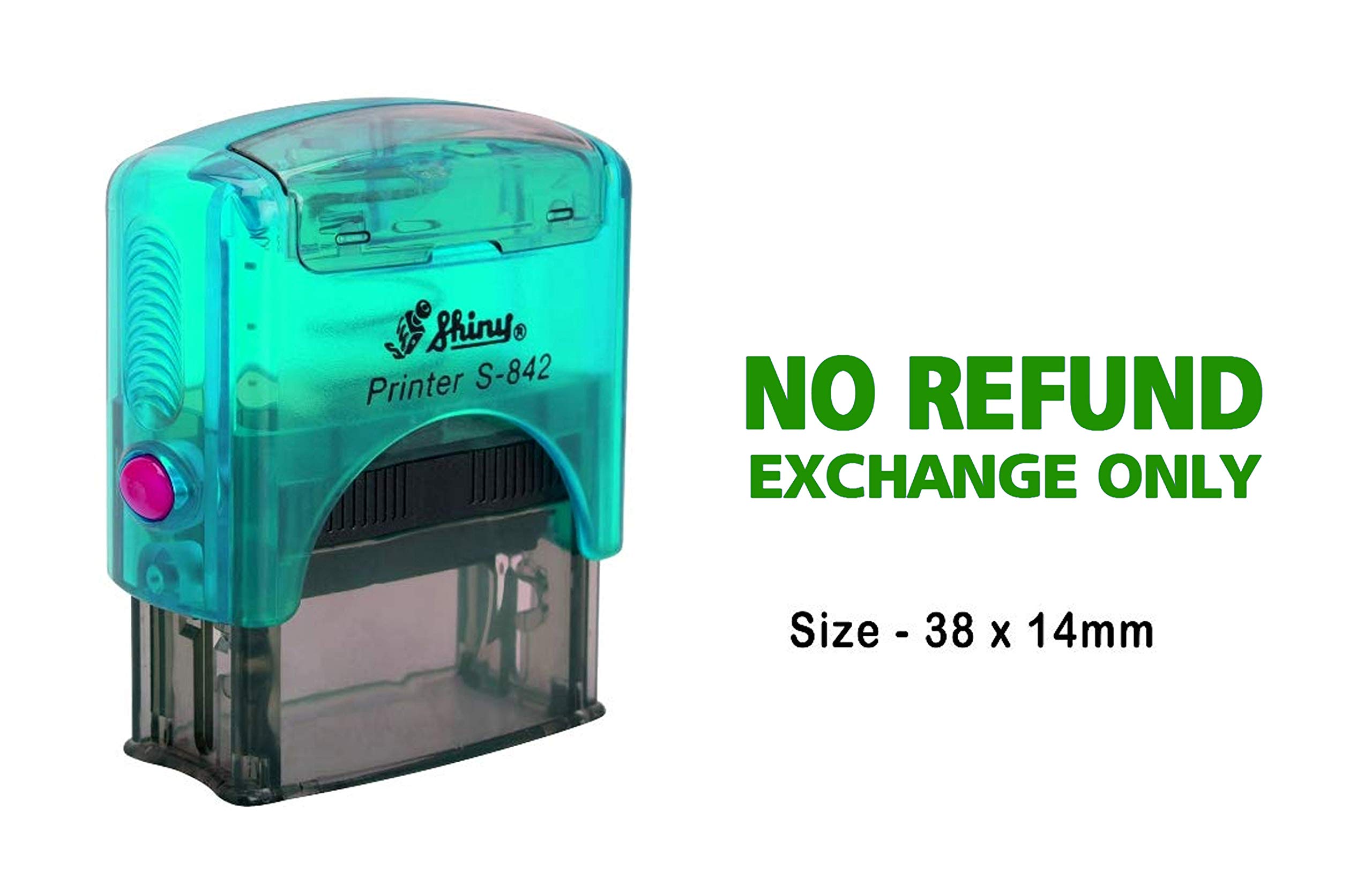 Custom Self Inking Rubber Stamp with Green Ink - Personalized Office Stationary for Business, Documents & Crafting Projects