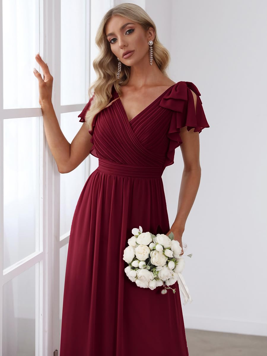 Ever-Pretty Women's A-Line Wedding Bridesmaid Dress 7709 - Elegant Long Formal Gown for Weddings, Prom & Special Occasions | Perfect for Bridal Party, Evening Events & Black Tie Affairs