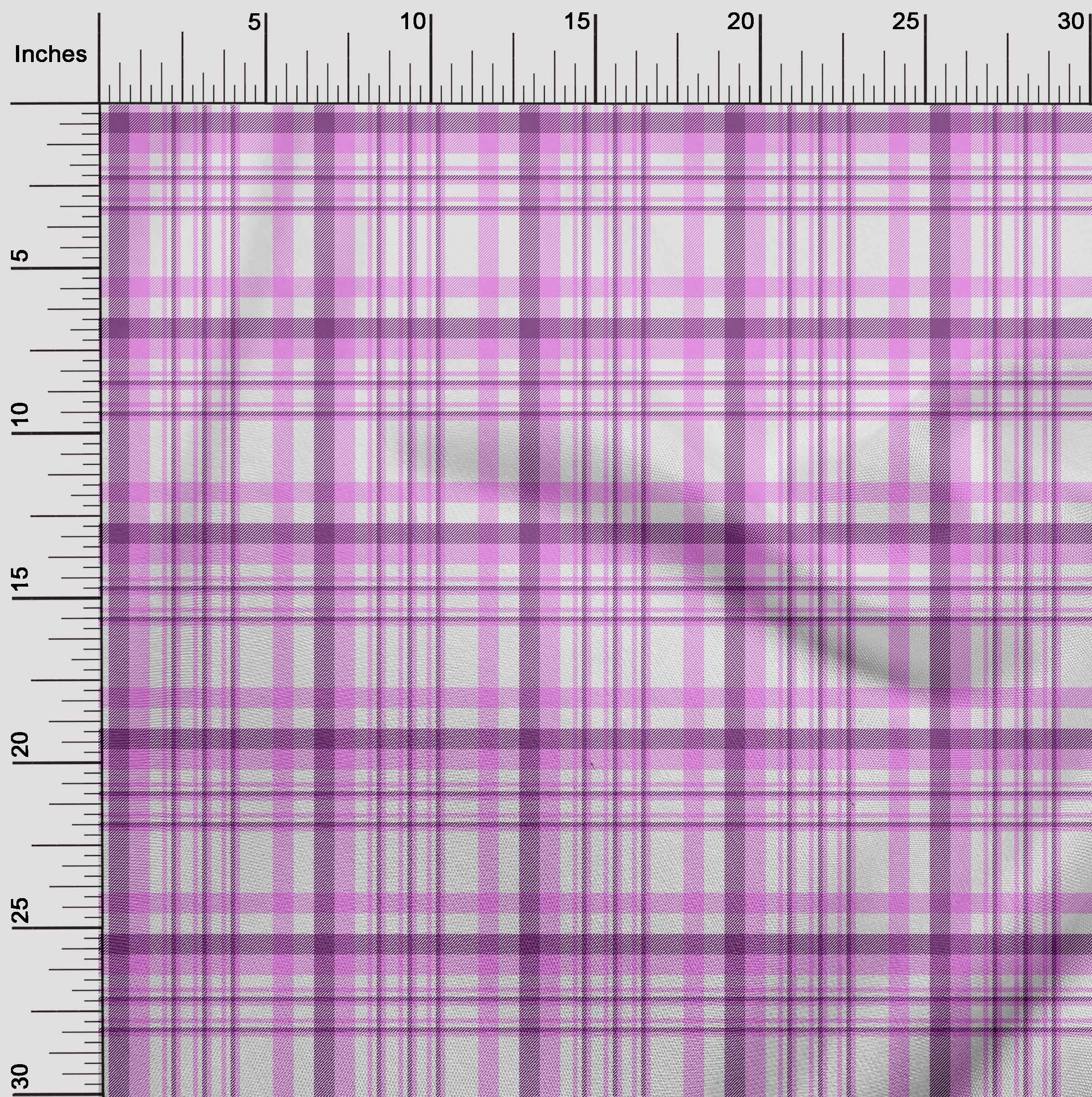 oneOone Cotton Poplin Fuschia Pink Plaid Dress Fabric - 42 Inch Wide Material by The Yard | Perfect for Summer Dresses, Skirts & DIY Sewing Projects