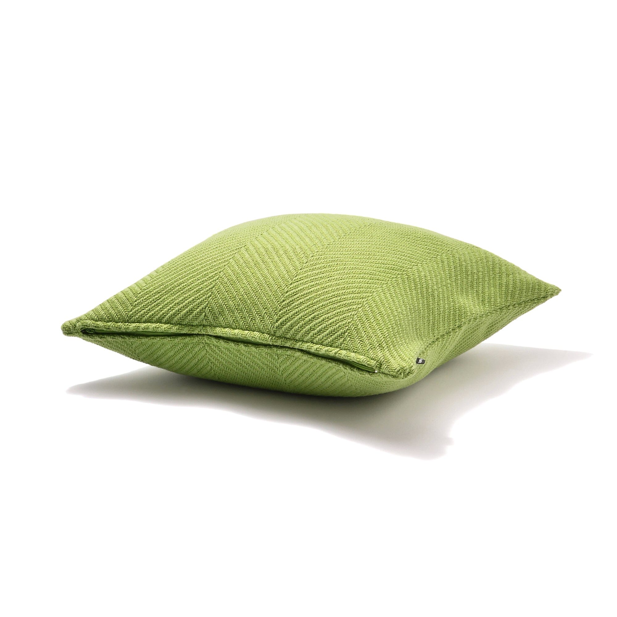 Herringborn 18x18 Inch Square Cushion Cover - Soft Decorative Pillow Case for Sofa, Bed, Chair - 450x450mm Green Home Decor - Perfect for Living Room, Bedroom, Outdoor Patio
