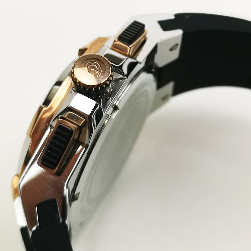 ARIES GOLD KING Two-Tone Stainless Steel Men's Watch with Black Synthetic Strap - Model G7311-2TR-SRG - Perfect for Business, Formal Occasions & Everyday Wear