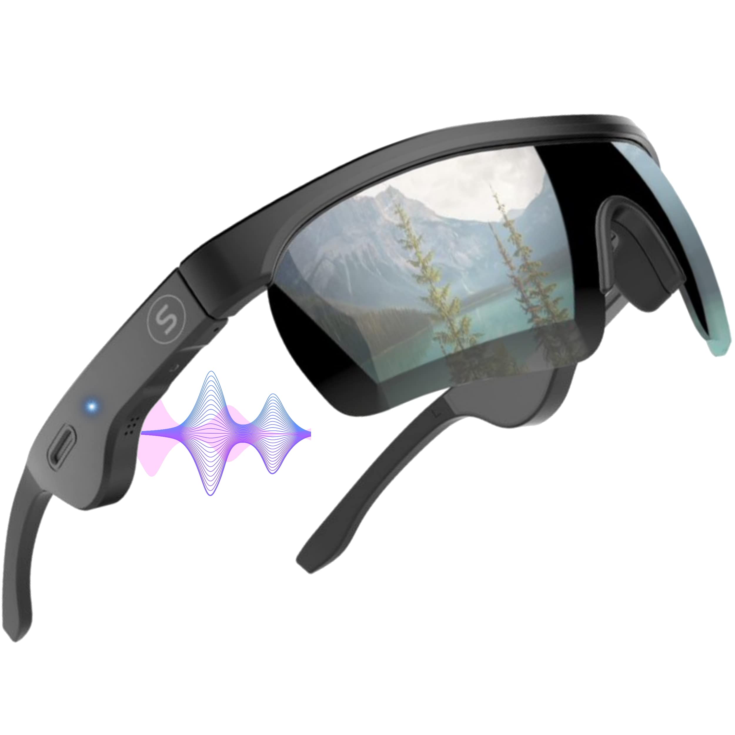 Sport Bluetooth Glasses for Running & Outdoor Activities - Wireless Audio Sunglasses with Built-in Speaker for Men & Women - Perfect for Jogging, Cycling, Hiking & Workouts