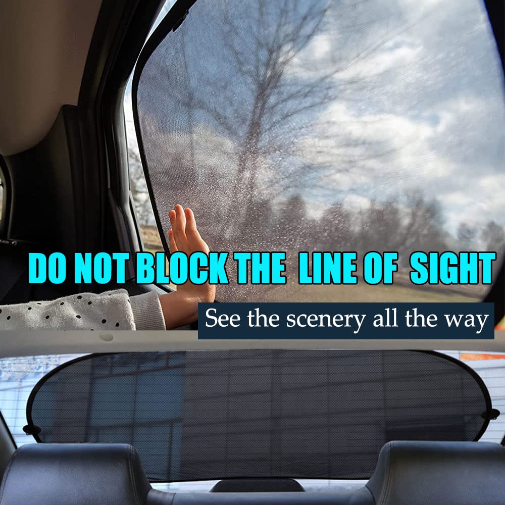 Baby Car Window Shades - 4 Side & 1 Rear Sun Shades with Suction Cups | UV & Heat Protection for Infant Safety | Perfect for Summer Road Trips & Daily Commutes
