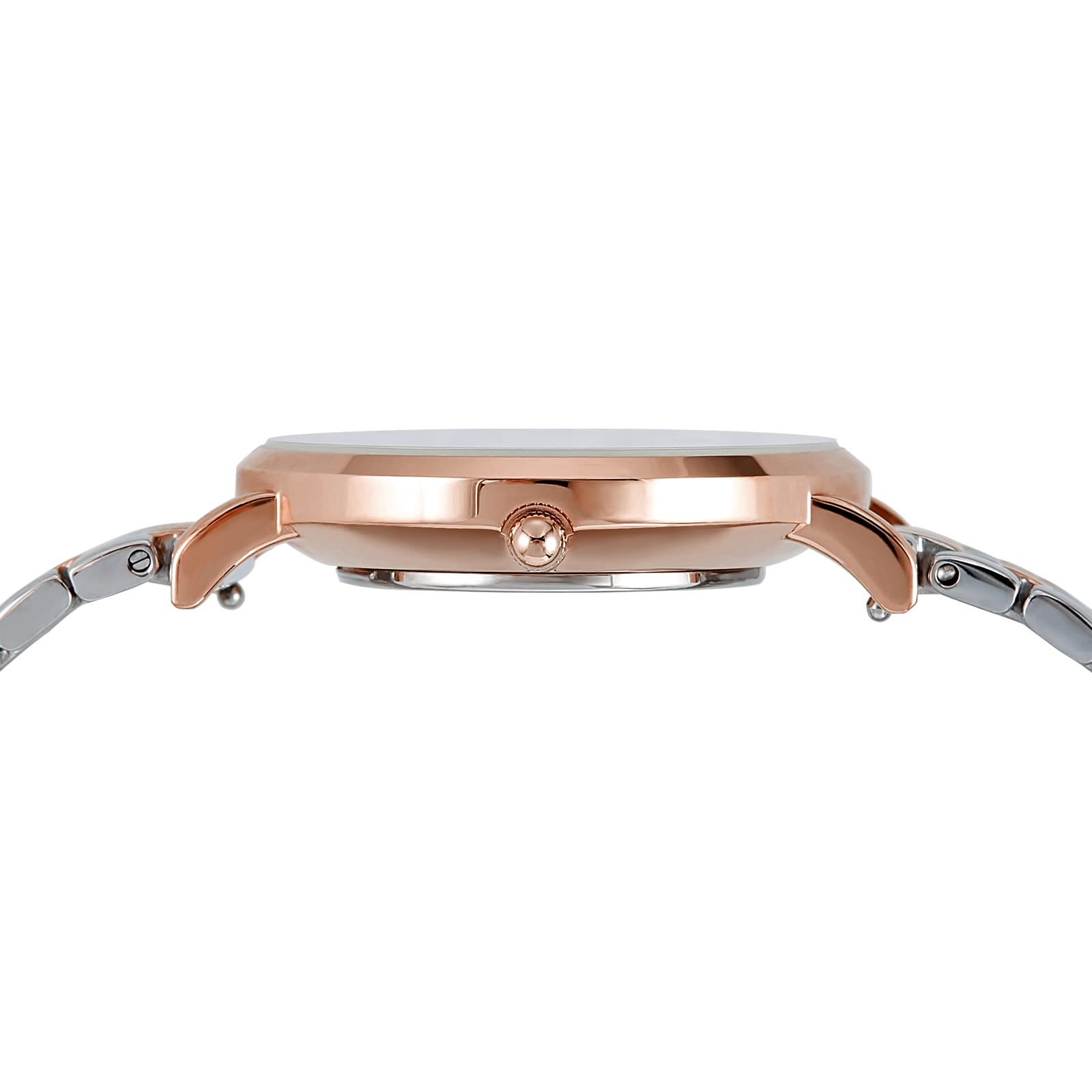 VICTORIA HYDE Women's Two-Tone Watch - Silver & Rose Gold Stainless Steel Ladies Watch for Large Wrist | Perfect for Office, Party & Everyday Wear