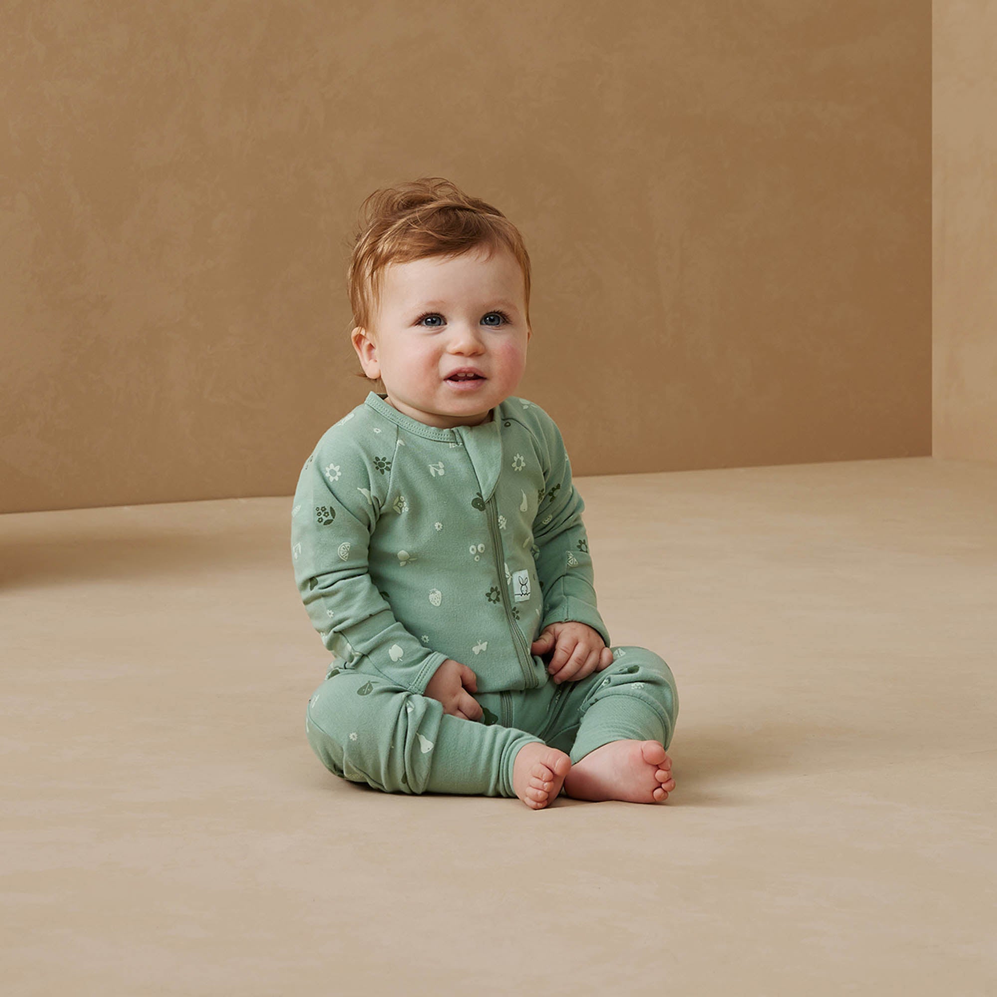 ErgoPouch 1.0 TOG Long Sleeve Sleep Zip Bodysuit - Sweet Orchard Print - Baby Sleepwear for Comfortable Nights & Daycare