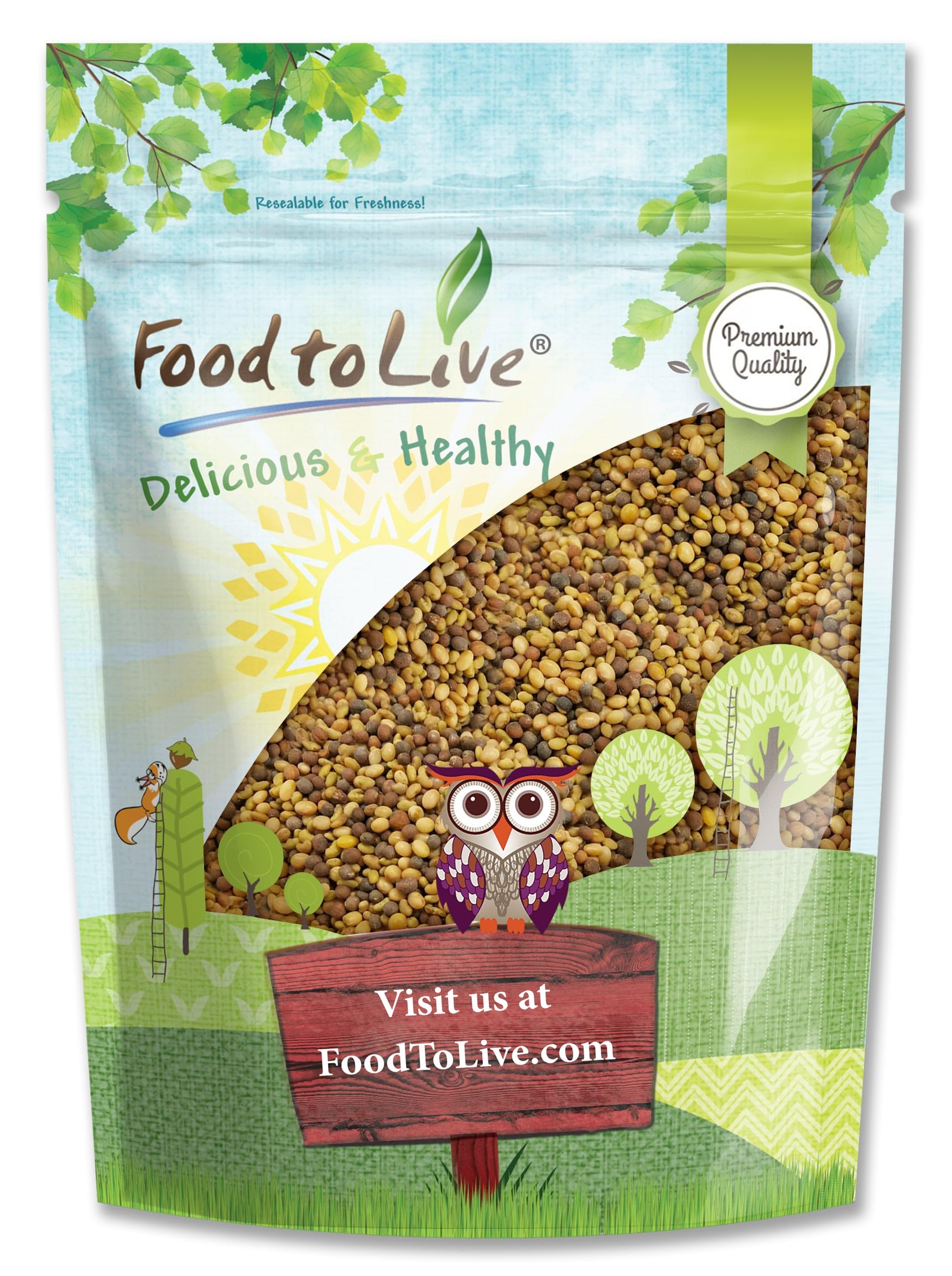 Food to Live - Organic Antioxidant Sprouting Seed Mix (Broccoli, Clover, Alfalfa) - 8oz | Raw, Vegan, Kosher Certified | Perfect for Salads, Smoothies & Healthy Snacking