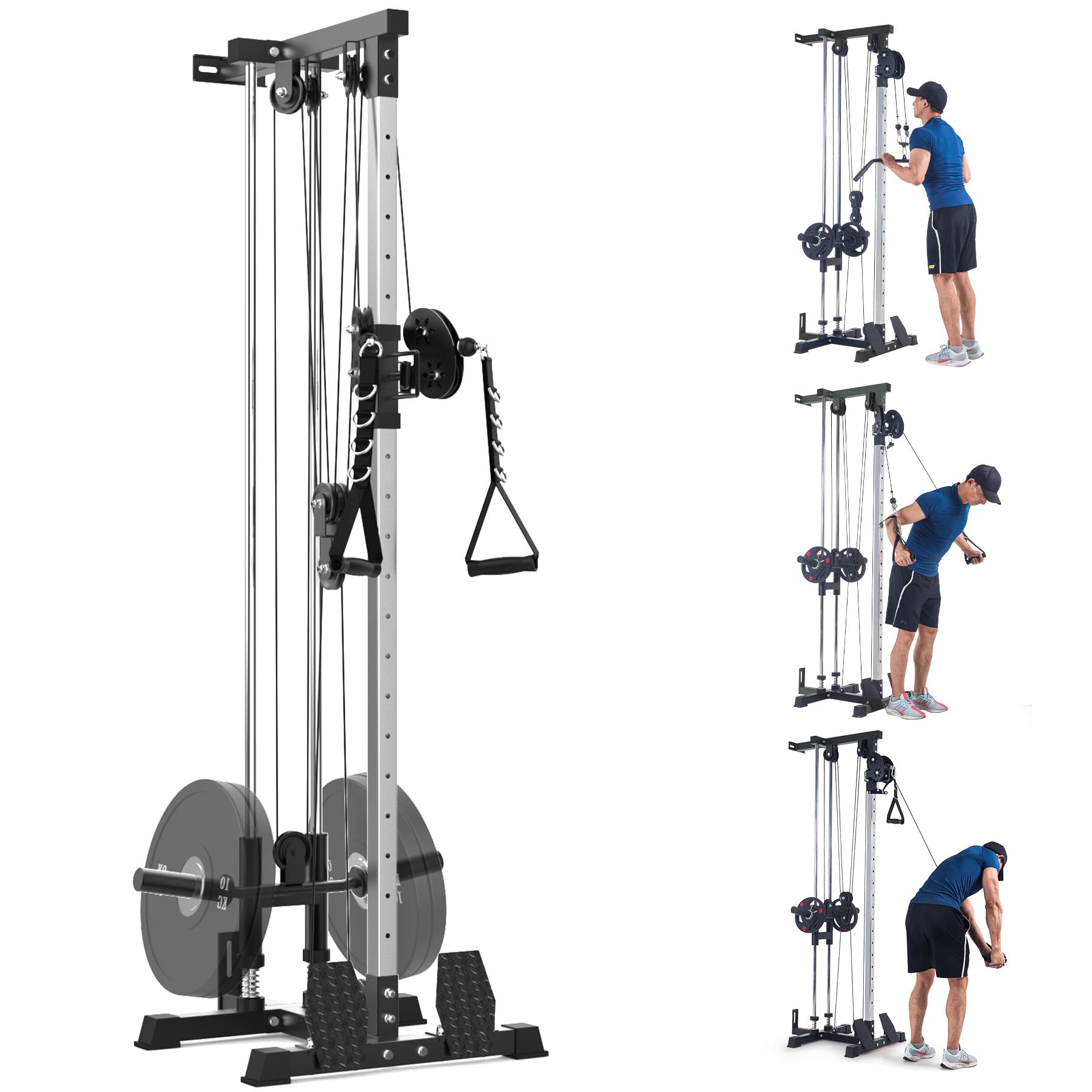 LAT Pulldown Machine - Multi-Functional Cable Workout Equipment with High & Low Pulley Station for Home Gym | Strength Training for Back, Arms & Legs | Perfect for Lat Pulldowns, Rows & Tricep Exercises