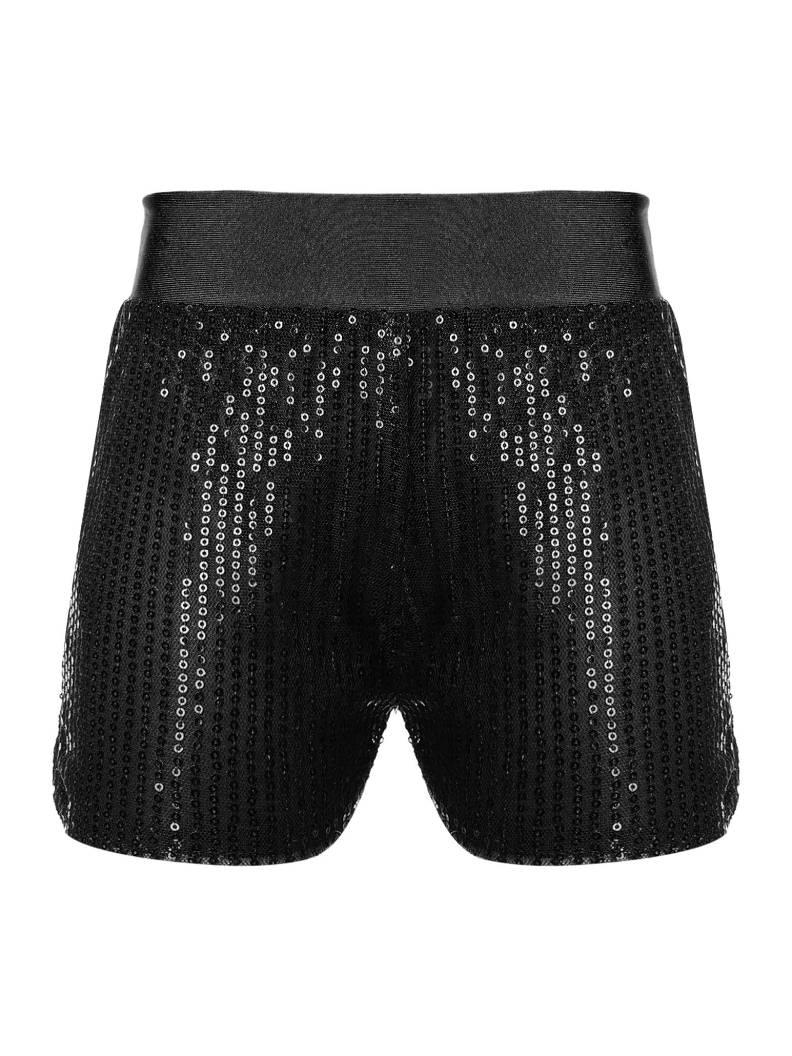 Glitter Sequin Dance Shorts for Kids - Ballet, Jazz, Yoga & Gymnastics Short Pants for Girls & Boys - Perfect for Dance Classes, Performances & Active Play