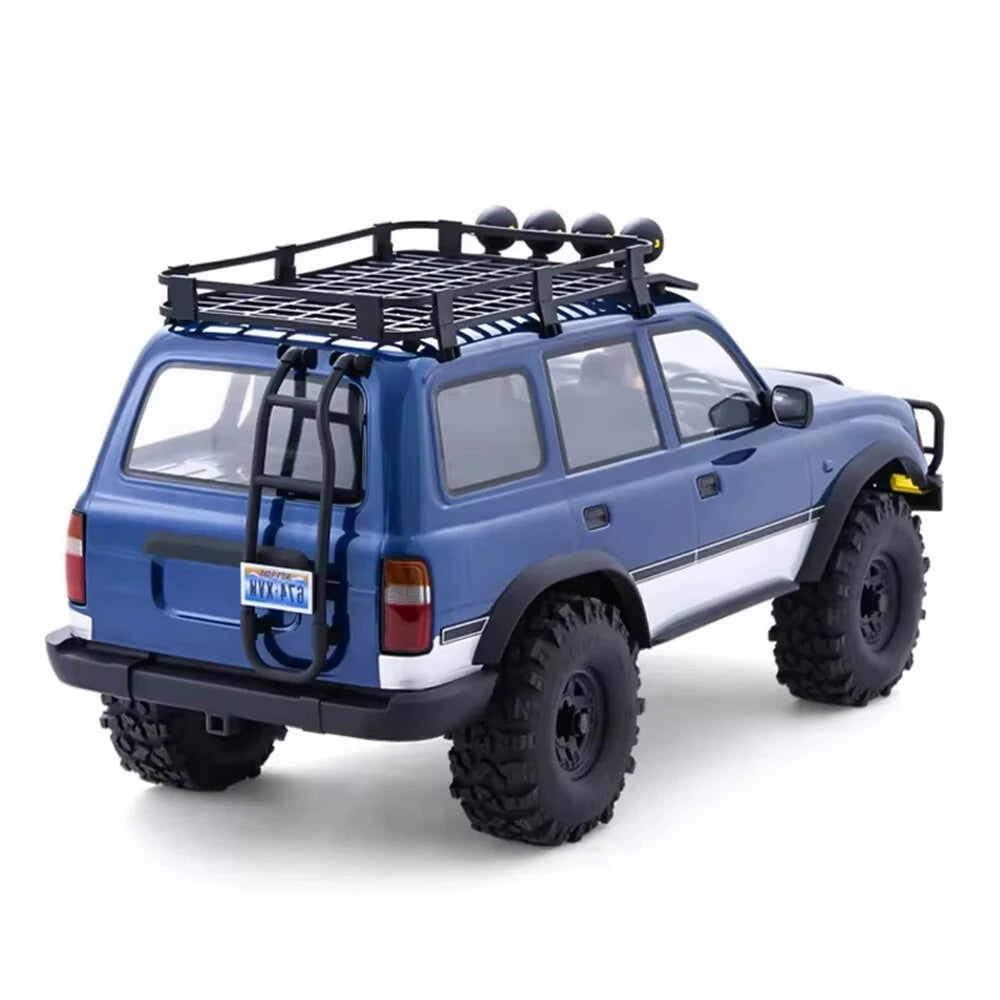 FMS FCX10 PRO 1/10 Scale 4WD Brushless RC Rock Crawler - Toyota Land Cruiser LC80 Remote Control Car for Off-Road Adventure & Trail Crawling