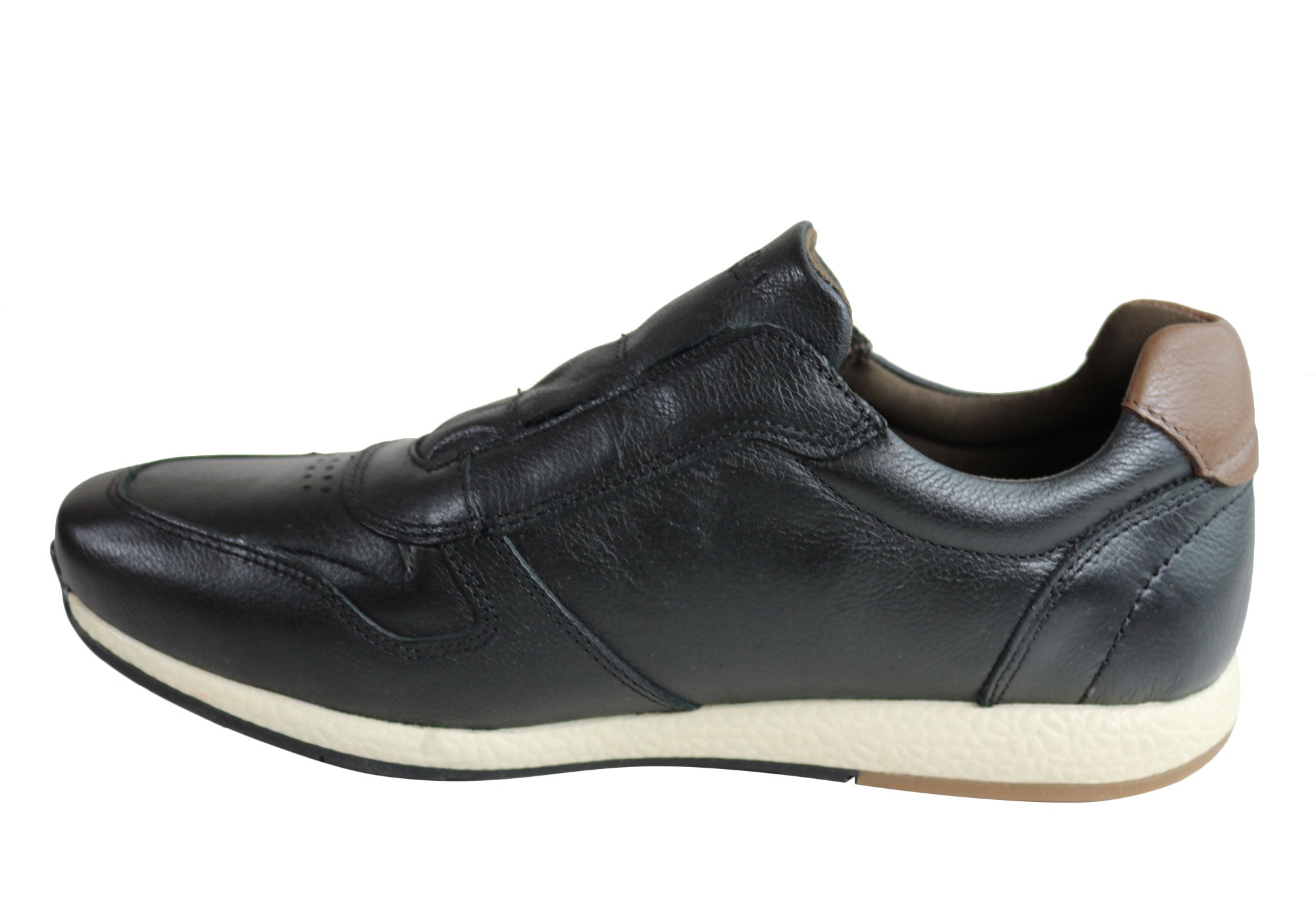 Ferricelli Carlo Men's Leather Slip-On Casual Shoes - Handmade in Brazil - Comfortable Loafers for Work, Travel & Everyday Wear