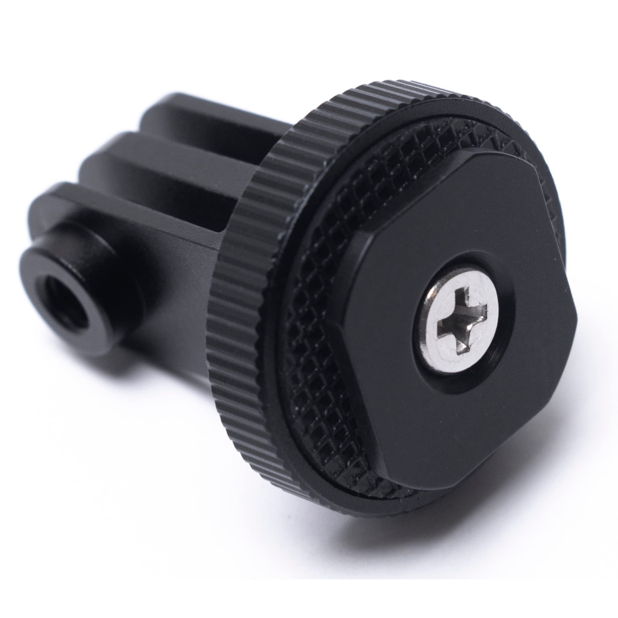 Chronos Aluminum Alloy CNC Tripod Mount Adapter - Hot Shoe to DSLR Camera Flash & GoPro Mount with Thumbscrew - Compatible with GoPro Hero 10/9/8/7/6/5/4, Max & DJI Osmo Action - Perfect for Vlogging, Photography & Action Camera Accessories