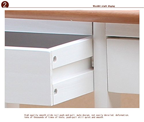 BNSPLY White Kitchen Island Cart with Storage & Drawers - Mobile Rolling Kitchen Organizer for Small Spaces, Countertop Extension, Pantry Storage & Food Prep Station