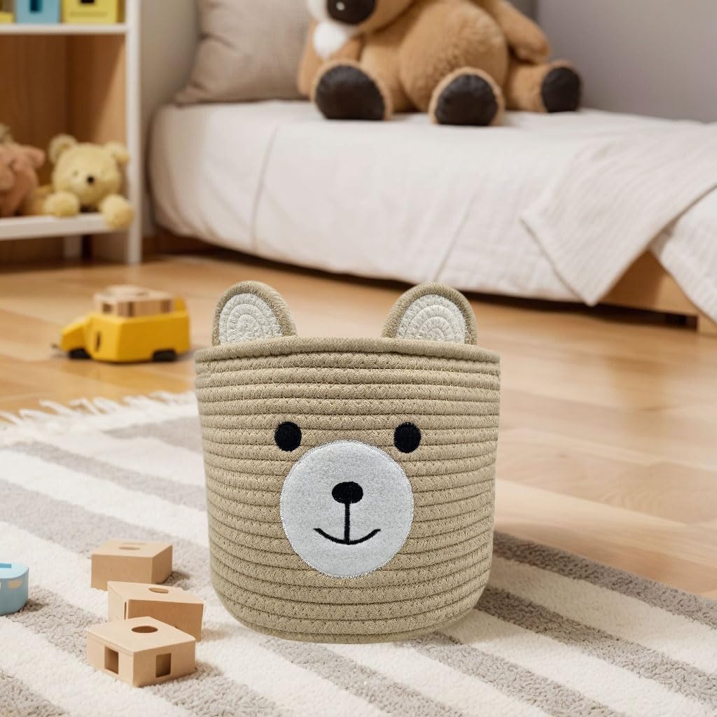 Bear-Shaped Nursery Storage Basket - 10