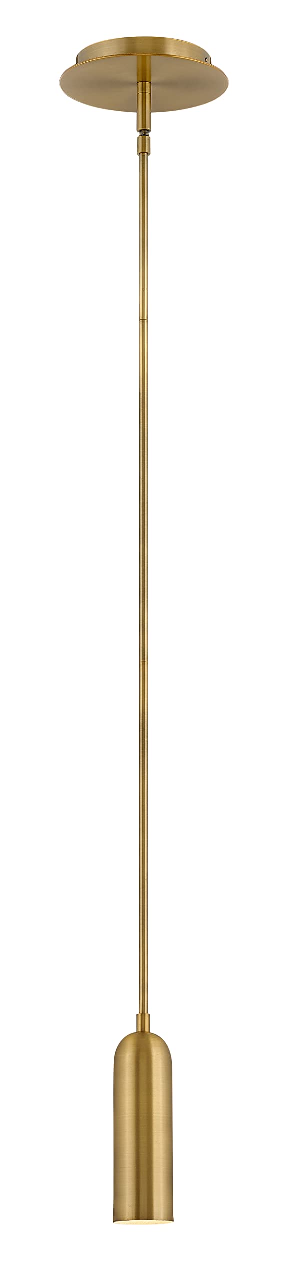 Hinkley Dax 32377HB Extra Small LED Pendant Light with Integrated LED and Adjustable Stem in Heritage Brass - Perfect for Kitchen Island, Dining Room, or Entryway Lighting