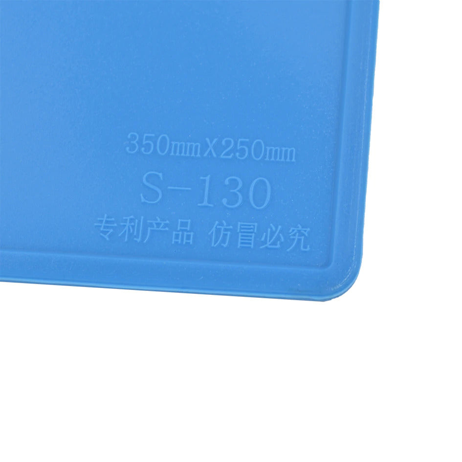 Anti Static Repair Work Mat - 35cm x 25cm, Blue (S-130) | ESD Safe Soldering Mat for Electronics Repair, PC Building & Phone Maintenance