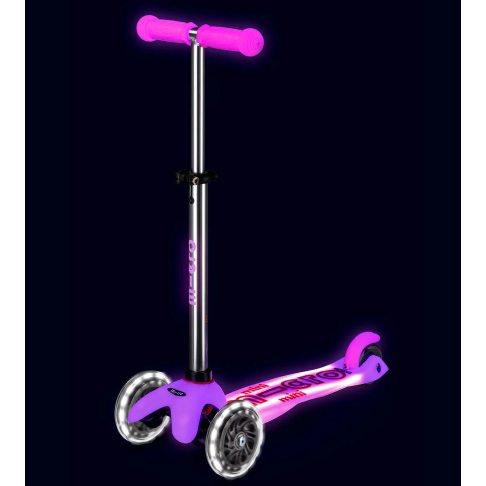 Micro Mini Glow LED 3 Wheel Scooter for Kids - Light Up Electric Ride On Toy for Boys & Girls Ages 3-8 - Perfect for Outdoor Play, Backyard Fun, and Neighborhood Rides