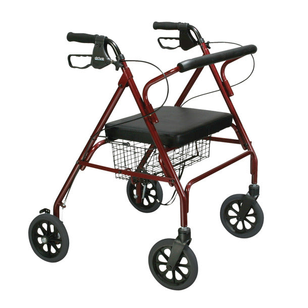 Go Lite Bariatric Rollator with 8 Wheels - Heavy Duty Mobility Walker for Adults & Seniors - Ideal for Indoor & Outdoor Use, Shopping, and Travel