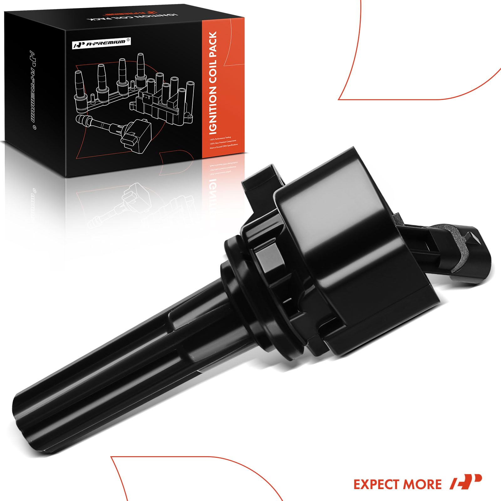 Premium Ignition Coil Pack Compatible with Chevrolet Colorado 2007-2012, GMC Canyon 2007-2012, Envoy 2006-2009 & Hummer H3 2007-2010 - 2.9L 3.7L 4.2L Engine Replacement Part (UF-497) - Improve Engine Performance & Fuel Efficiency