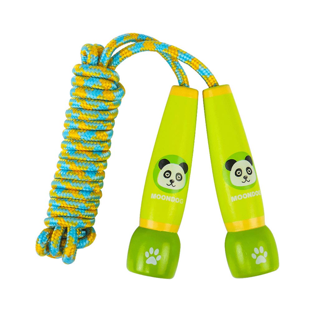 Shineweb Adjustable Jump Rope with Wooden Handles - Cartoon Animal Design (Panda) for Exercise & Fitness - Perfect for Home Workouts, Gym Training & Outdoor Fitness Activities