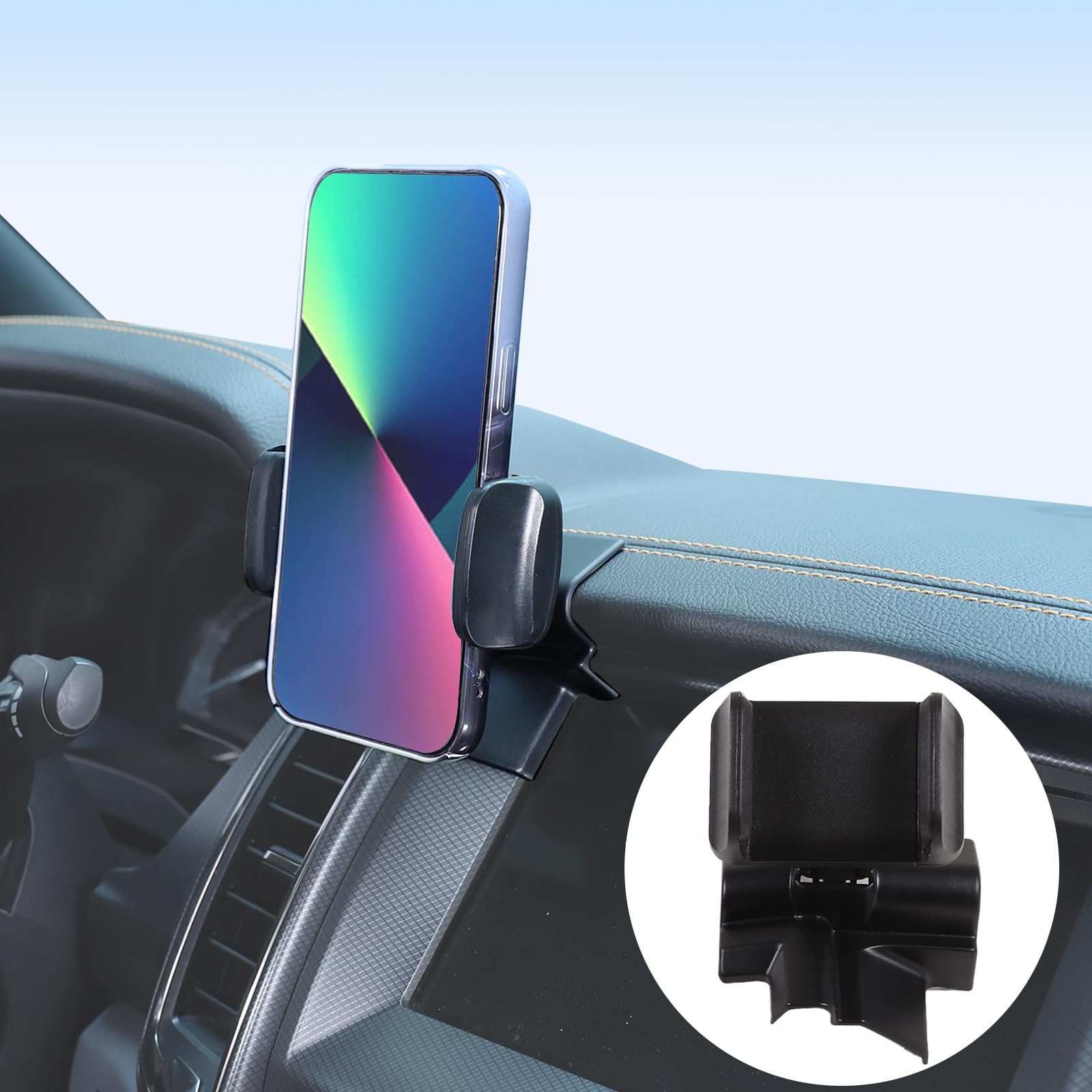 Lcojicep Car Phone Mount Holder for Ford Ranger 2015-2021 - Vent Clip Dashboard Navigation Screen Phone Stand (Left Style A) - Perfect for Hands-Free Driving & GPS Navigation
