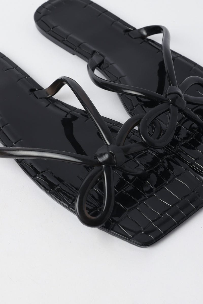 Black Bow Decor Slippers for Women - Elegant Comfortable House Shoes - Perfect for Home, Lounge, and Gift Giving