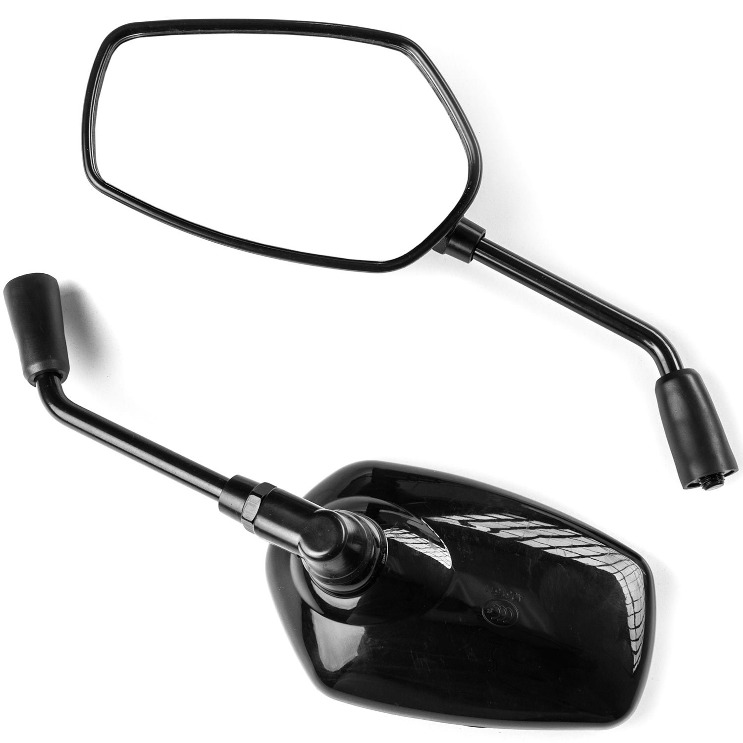 Krator Universal Black Motorcycle Mirrors - Compatible with Kawasaki VN Vulcan Classic Drifter 800 - Durable Adjustable Rearview Mirrors for Cruiser & Touring Bikes - Perfect for Highway Riding & City Commuting