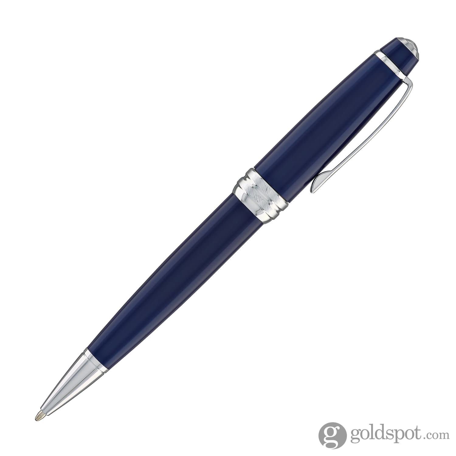 Premium Cross Bailey Ballpoint Pen - Elegant Blue Lacquer with Chrome Trim for Office, Business & Gift Giving