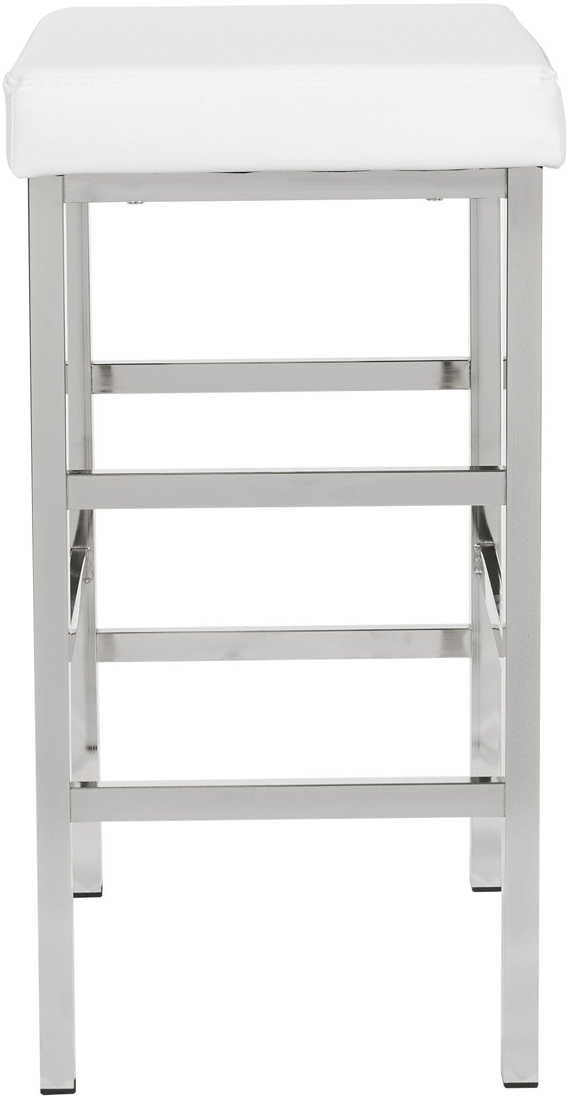 Office Star Polished Chrome Backless Bar Stool - 24