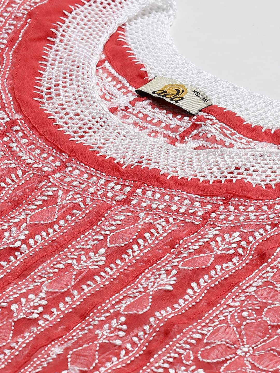 Hand Embroidered Indian Chikankari Traditional Georgette Anarkali Kurta Kurti for Women - Elegant Ethnic Wear for Festivals, Weddings & Special Occasions