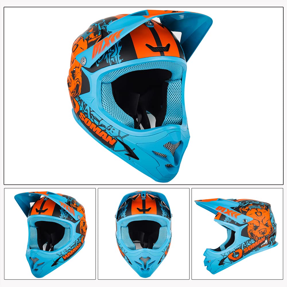 Best DOT Approved Full Face Motorcycle Helmet for Adults - Motocross & ATV Off-Road Riding - Durable Protection for Racing, Trail Riding & Adventure Sports