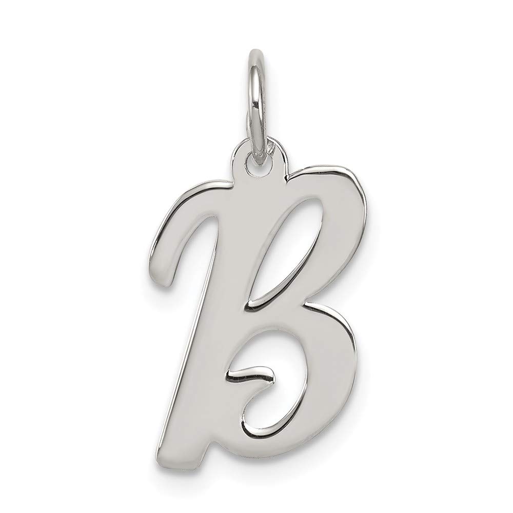 Sterling Silver Medium Script Initial A Charm Pendant - Personalized Jewelry Gift for Women, Engraved Monogram Necklace - Perfect for Birthdays, Anniversaries & Special Occasions