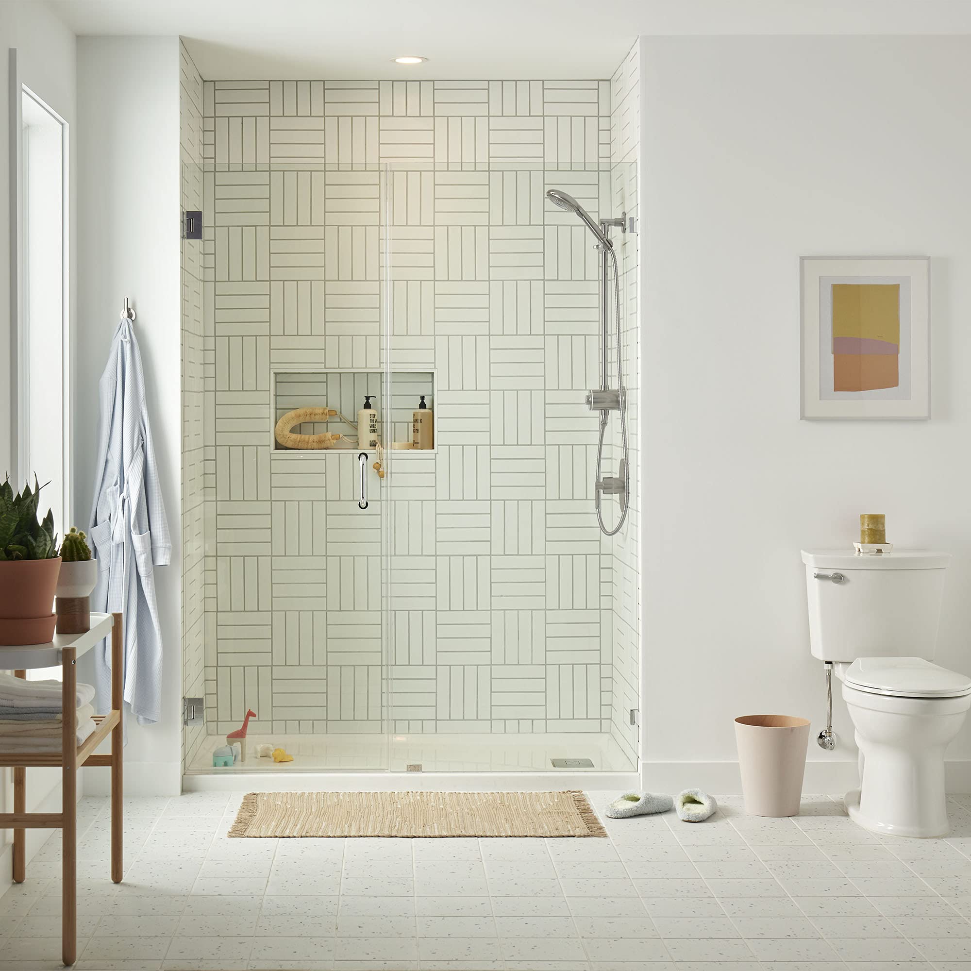 American Standard 9238759.295 Spectra Filtered Hand Shower Rail System in Brushed Nickel - Adjustable Shower Head with Water Filter for Bathroom Spa Experience