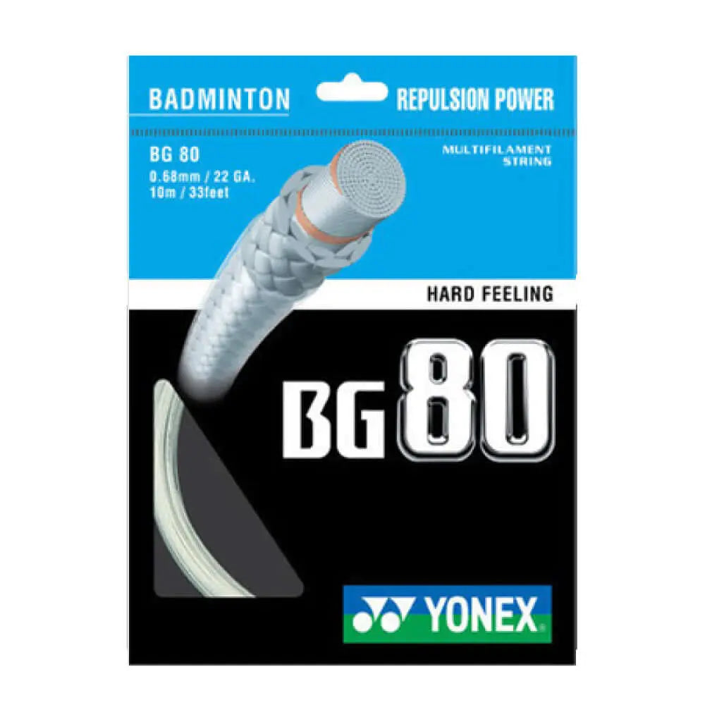 Yonex BG 80 Premium Badminton String - 10 Meter Reel (7 Color Options) | High Performance String for Competitive Play & Tournament Use