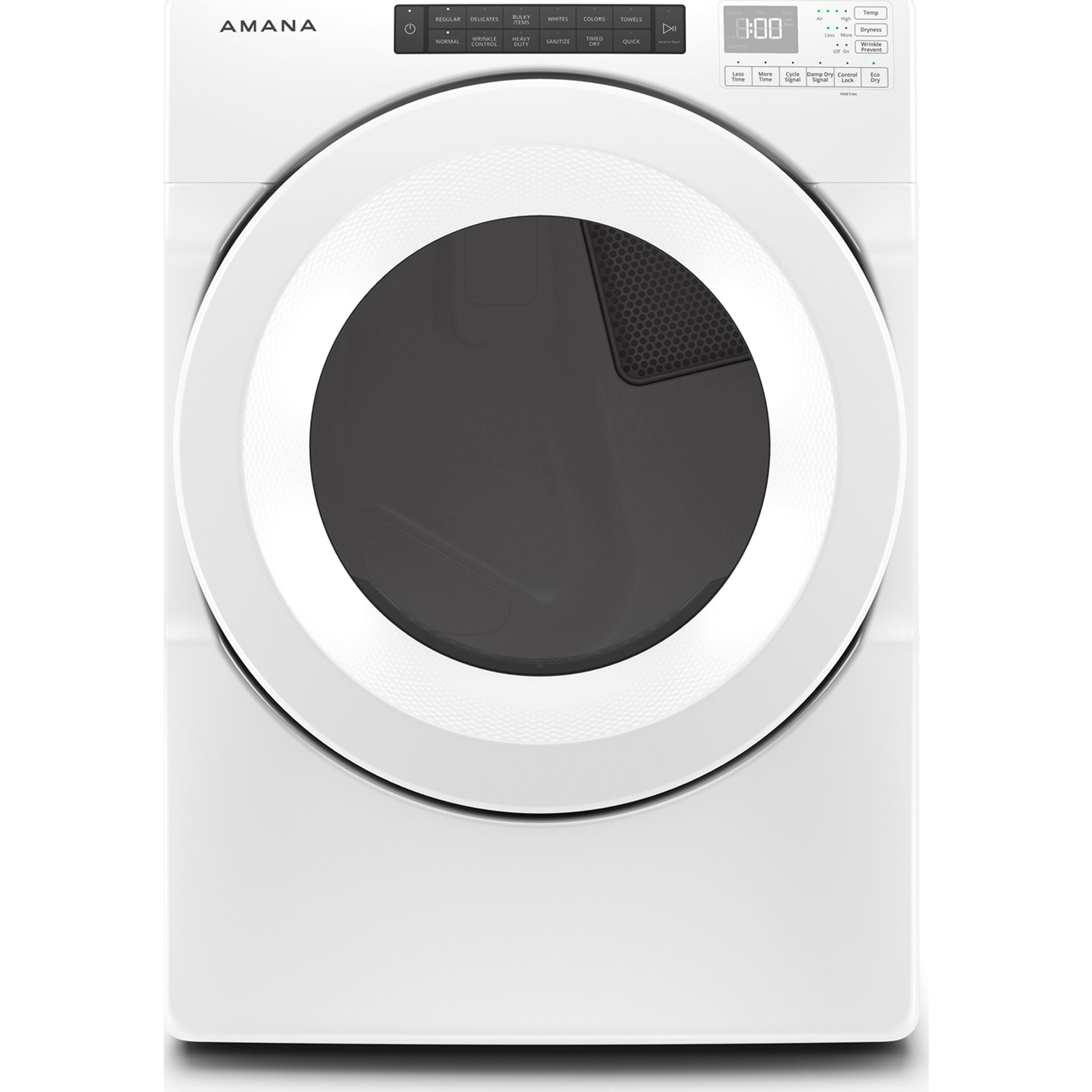 Amana NGD5800HW White Gas Dryer - High Efficiency, Large Capacity for Home Laundry - Perfect for Families & Heavy Loads