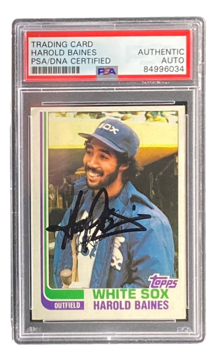 Harold Baines Autographed 1982 Topps #684 Chicago White Sox Baseball Card - PSA/DNA Certified - Perfect for Sports Memorabilia Collections & Baseball Fan Gifts
