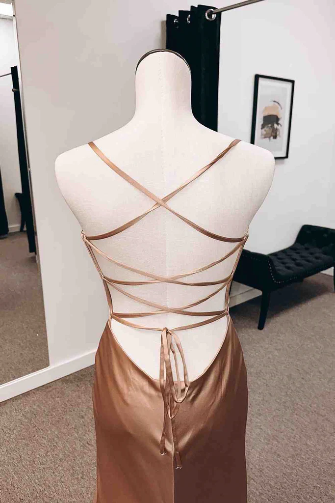 Elegant Long Satin Wedding Guest Dress for Women - Formal Evening Gown for Bridesmaid, Cocktail Party & Special Occasions