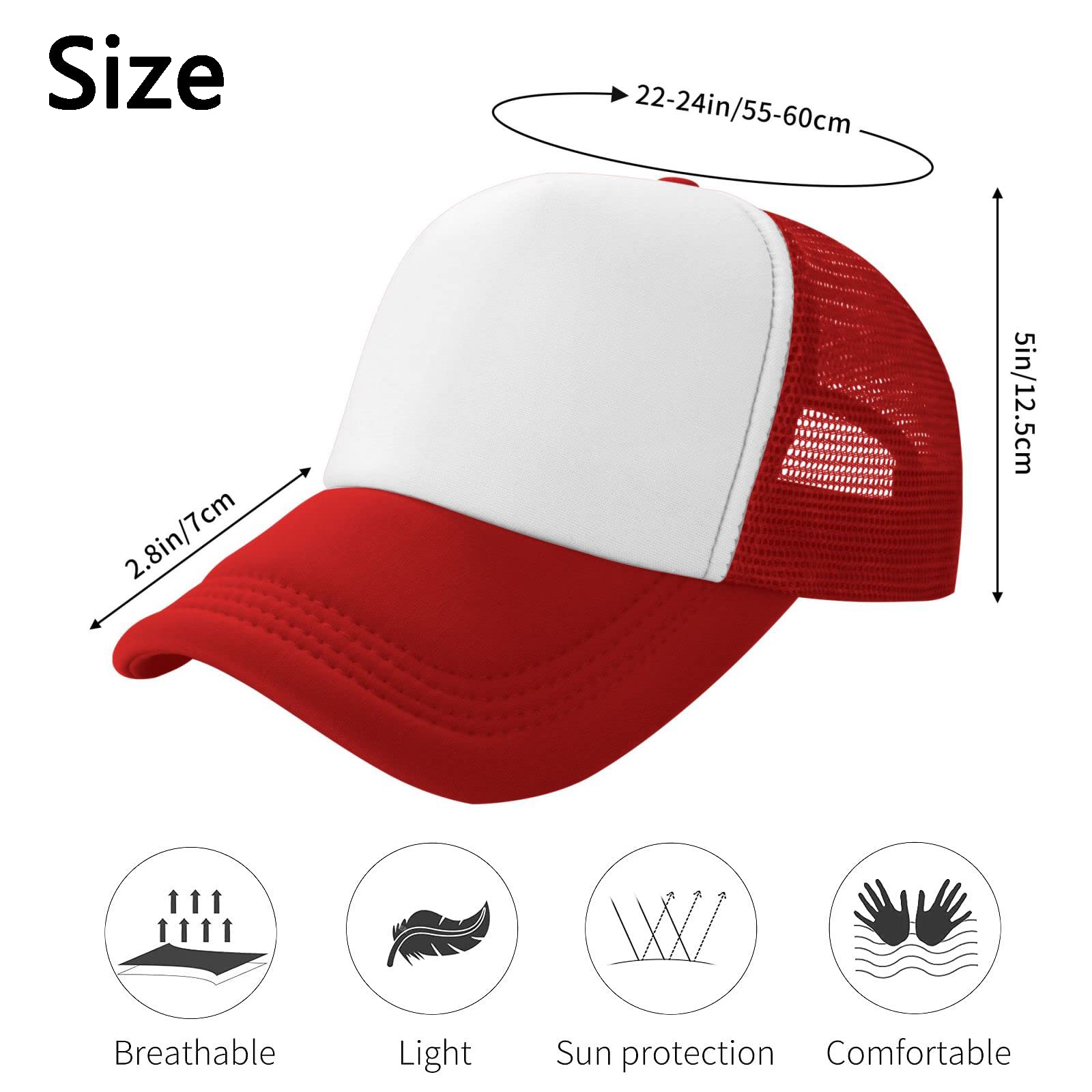 Custom Personalized Baseball & Trucker Hats for Men & Women - Add Your Text & Photo - Unique Embroidered Caps for Sports, Outdoor & Fashion