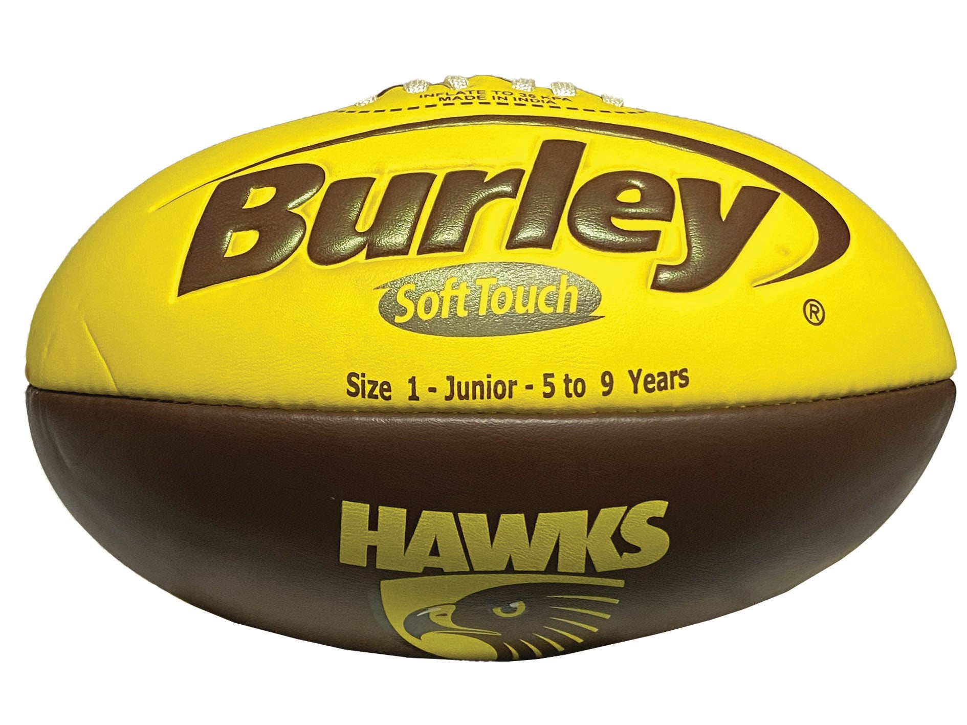 Burley Soft Touch Football Size 1 - Official AFL Football for Kids & Beginners - Perfect for Backyard Games, Training & School PE Classes