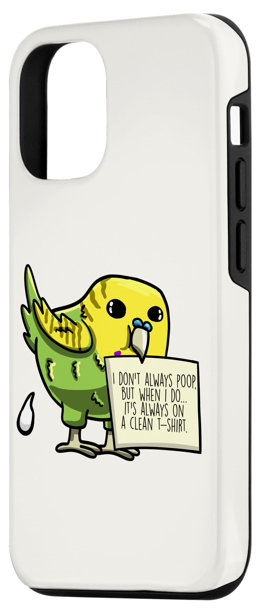Funny Budgie Pet Bird Lover Gift iPhone 12/12 Pro Case - Cute Parrot Design for Bird Enthusiasts - Perfect for Bird Owners, Animal Lovers & Unique Gift Occasions