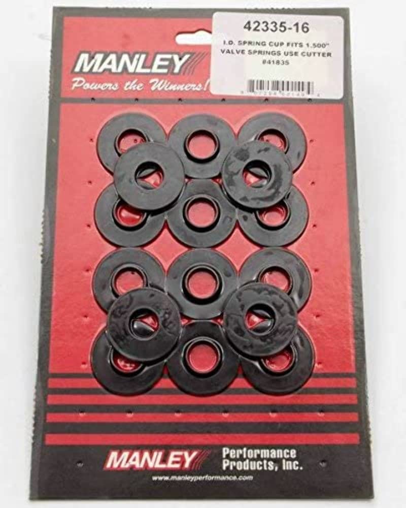 Manley 42126-16 Valve Spring Cup - High Performance Valve Spring Retainer for Small Block Chevy Engines - Perfect for Engine Rebuilds & Performance Upgrades