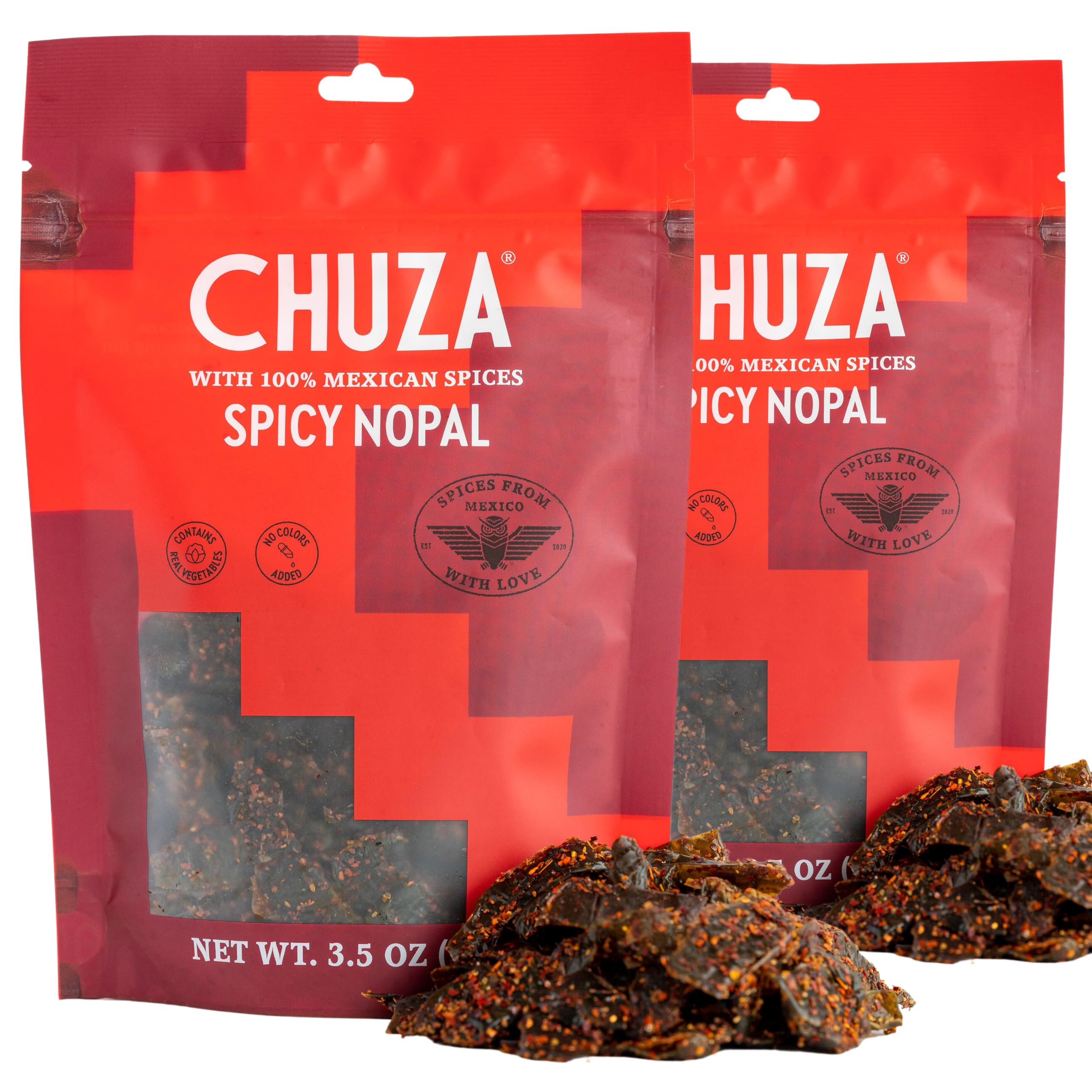 Spicy Dried Nopal Slices - Authentic Mexican Cactus Snacks | Healthy Vegan Fruit Chips | Gluten-Free Natural Treat for Adults & Kids (2 Pack) | Perfect for Road Trips, School Lunches & Party Snacks