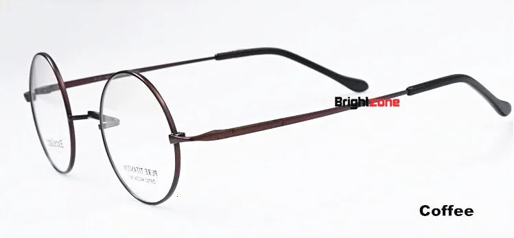 Brightzone Women's Full Rim Round Titanium Eyeglasses Frame 71422 - Lightweight & Durable Glasses for Work, Reading & Fashion