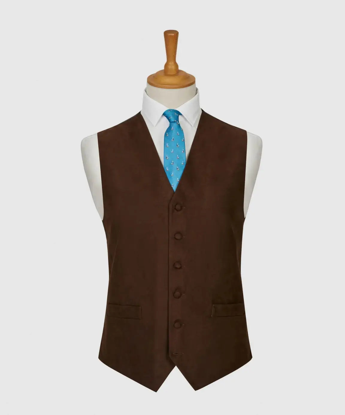 Brown Suede Look Waistcoat for Men - Vintage Style Vest with Adjustable Belt | Perfect for Casual Outfits, Costume Parties & Cosplay