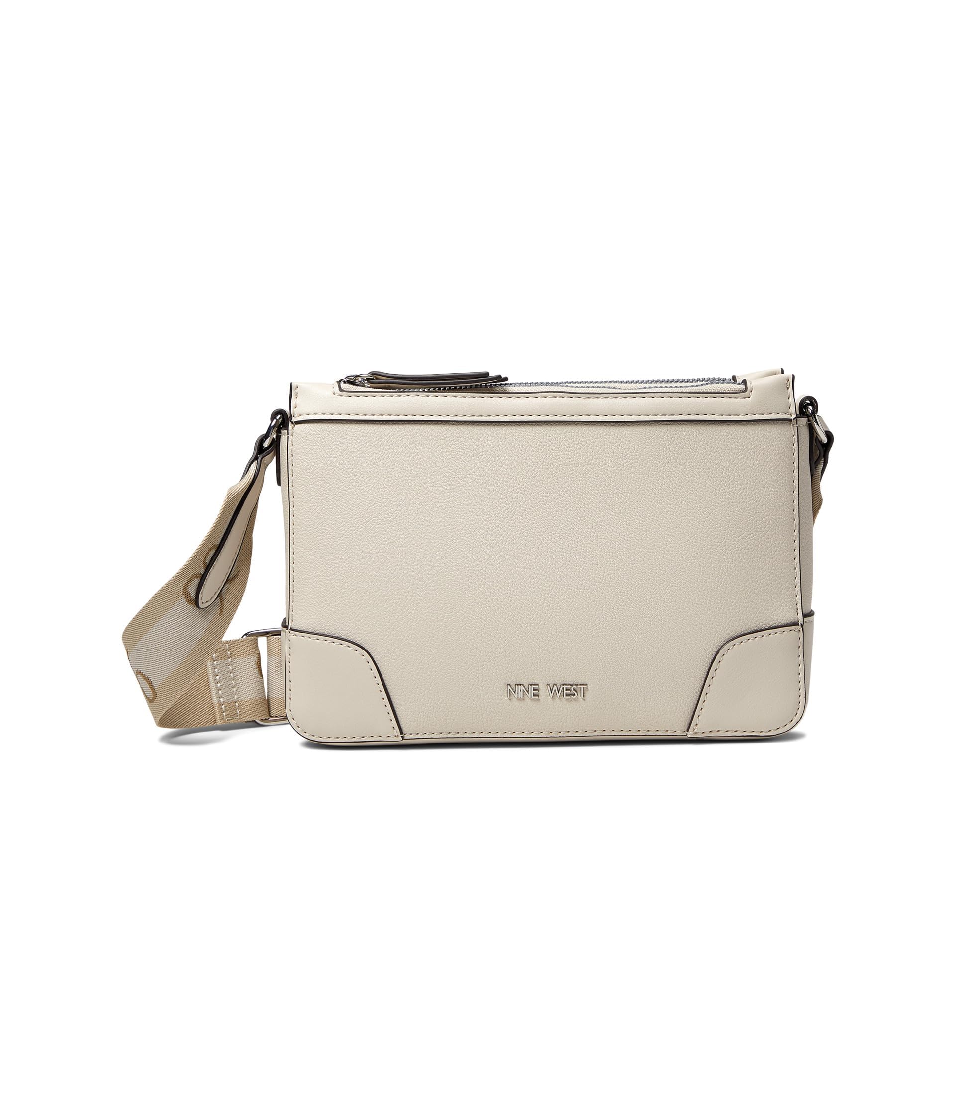 Nine West Ellis Double Zip Crossbody Bag for Women - Stylish & Functional Purse for Everyday Use, Work, Travel & Shopping