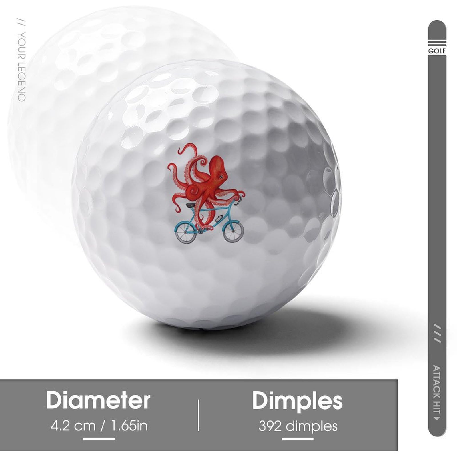 Performance Golf Balls for Distance & Accuracy - Perfect for Cycling & Golf Practice